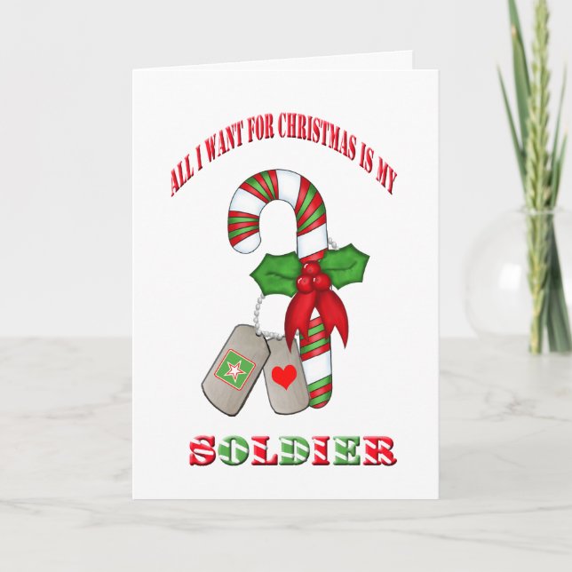 Cartão De Festividades Military Christmas Card (Frente)