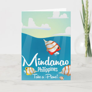Cartão De Festividades Mindanao, poster de viagens de desenho filipino