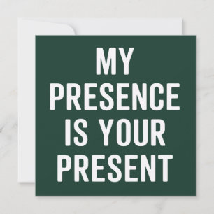 Cartão De Festividades Minha Presença É Seu Presente Xmas Engraçado Sarcá