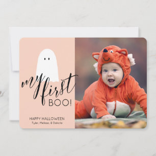 Cartão De Festividades Minha Primeira Foto de Fantasma Bonito no Hallowee