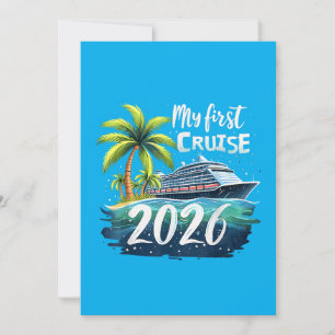 Cartão De Festividades Minha Primeira Viagem de Cruzeiro 2026