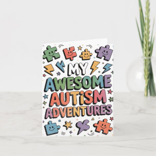 Cartão De Festividades Minhas Vantagens Incríveis de Autismo