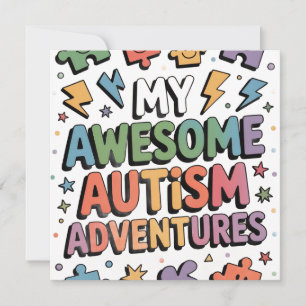 Cartão De Festividades Minhas Vantagens Incríveis de Autismo