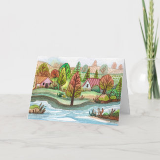 Cartão De Festividades Mini ilha Lakescape