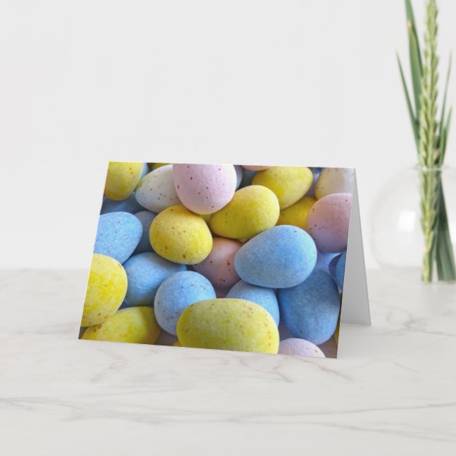 Cartão De Festividades Mini Ovos de Chocolate (Frente)