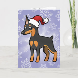Cartão De Festividades Miniatura Natal Pinscher / Manchester Terrier
