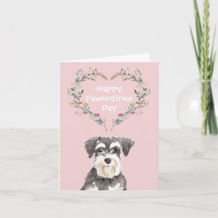Cartão De Festividades Miniature Schnauzer Cachorro Dia dos Namorados