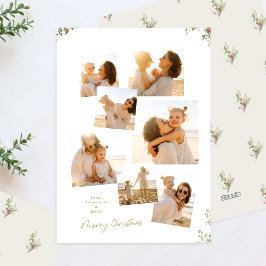 Cartão De Festividades Minimal Elegante Natal Botânico 7 Fotos