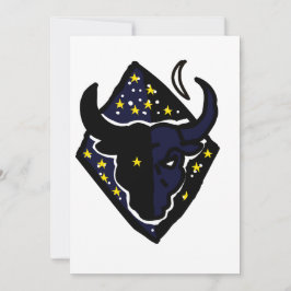 Cartão De Festividades Minimalist Bull Icon