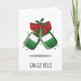 Cartão De Festividades Minimalist Gin-gle Bells | Gin & Tonic Xmas Cards