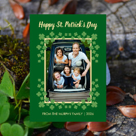 Cartão De Festividades Minimalist lucky shamrock st. Patrick's Day Photo