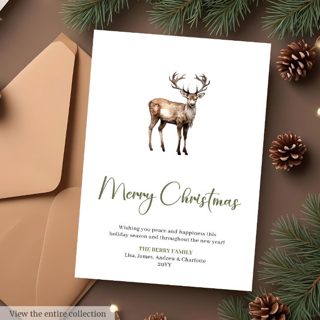 Cartão De Festividades Minimalist Script Font Holiday Christmas Greeting  (Minimalist Script Font Holiday Christmas Greeting Card

)