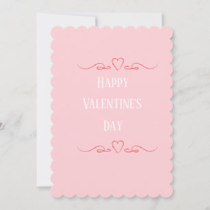 Cartão De Festividades Minimalista de cor rosa pálido personalizado