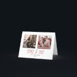 Cartão De Festividades Minimalista de paz e amor compacto de 4 x 5,6 pol<br><div class="desc">Apresentando uma fonte moderna e minimalista para a Paz e o Amor</div>