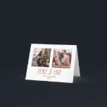 Cartão De Festividades Minimalista de paz e amor compacto de 4 x 5,6 pol<br><div class="desc">Apresentando uma fonte moderna e minimalista para a Paz e o Amor</div>