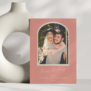 Cartão De Festividades Minimalista Moderno Arco Personalizado Foto Terrac
