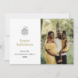 Cartão De Festividades Mínimalista Moderno Spooky Feliz Halloween 1 Foto