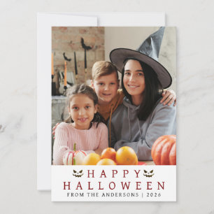 Cartão De Festividades Mínimalista Moderno Spooky Feliz Halloween 1 Foto