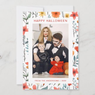 Cartão De Festividades Mínimalista Moderno Spooky Feliz Halloween 1 Foto