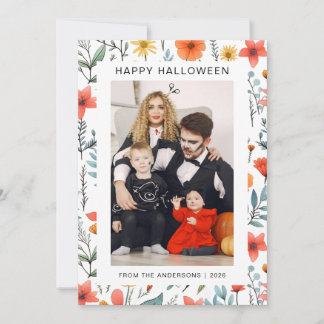 Cartão De Festividades Mínimalista Moderno Spooky Feliz Halloween 1 Foto