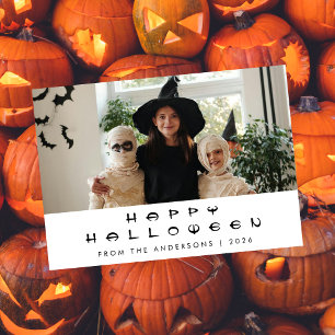 Cartão De Festividades Mínimalista Moderno Spooky Feliz Halloween 1 Foto