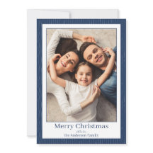 Minimalista Quadro de Natal Azul Escuro Elegante F