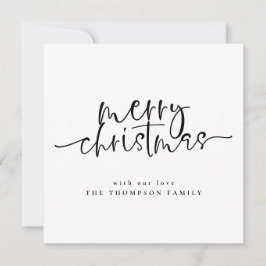 Cartão De Festividades Minimalista qualquer cor Feliz Natal Quadrado