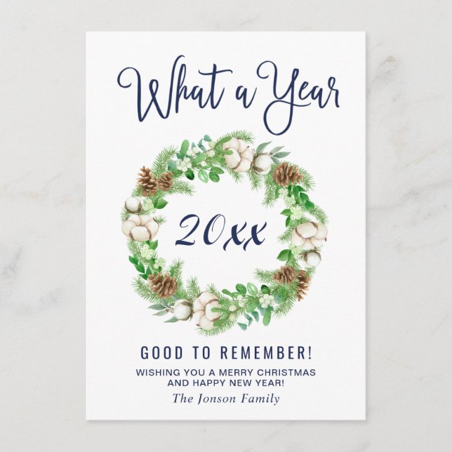 Cartão De Festividades Minimalista Que Feliz Natal Saudação (Frente)