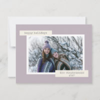 Minimalista Retro Pastel Lilás Foto Personalizada