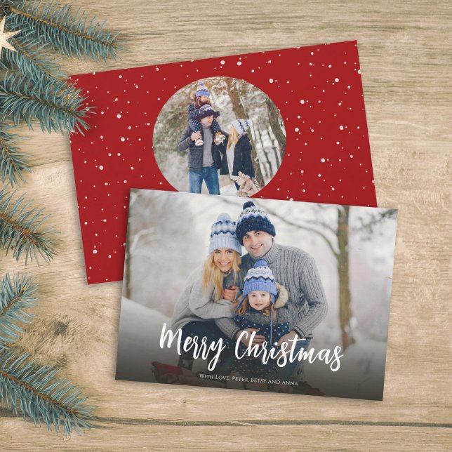 Cartão De Festividades Mínimo de Natal Pontos Vermelhos Simples Festivo 2 (Criador carregado)