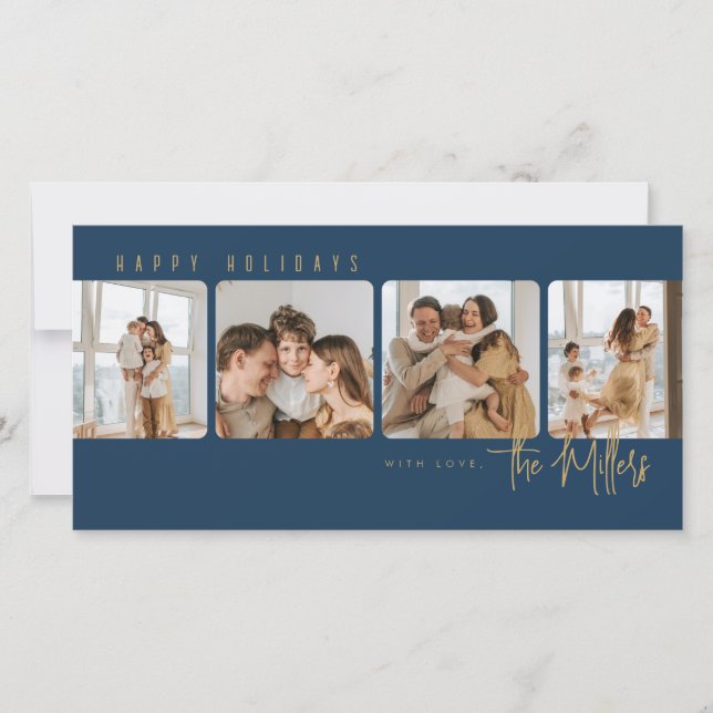 Cartão De Festividades Mínimo de quatro fotos (Frente)