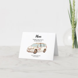 Cartão De Festividades Minivan Mãe Dia das Mães Melhor Mãe