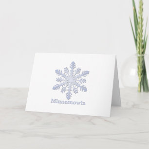 Cartão De Festividades Minnesnowta Blue Snowflake