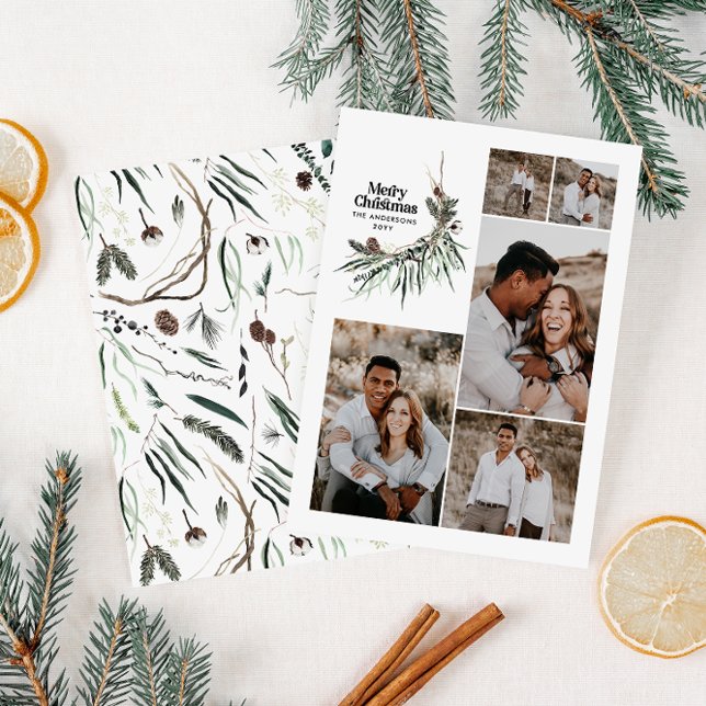 Cartão De Festividades Minúscula elegante de cor aquática moderna ho (Criador carregado)