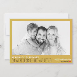 Cartão De Festividades Missed Wishes Hugs & Kisses Photo Card