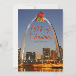 Cartão De Festividades Missouri Gateway Arch Felry Christmas