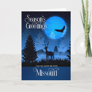 Cartão De Festividades Missouri The Show Me State Woodland Deer