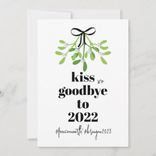 Cartão De Festividades Mistletoe Kiss Adeus a 2021 "Do-Over Funny Humor"