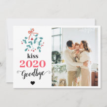 Mistletoe Kiss Goodbye para 2020 Do-over Funny Red