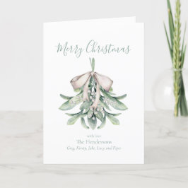 Cartão De Festividades Mistletoe Posy Natal
