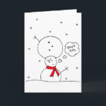 Cartão De Festividades Mixed Up Snowman<br><div class="desc">Send your best holiday wishes with this scrambled snowman!</div>