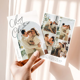 Cartão De Festividades Modern Arch Script Feliz Natal