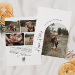 Cartão De Festividades Modern Boho Arch Happiest Holidays Cinco Fotografi<br><div class="desc">Comemore a alegria da época com este moderno boho arch, feriados mais felizes, cinco cartões de feriado fotográfico. O script editável exclusivo e chic cria um toque de charme e individualidade. Seu simples, elegante design preto-e-branco, com um quadro clássico de arco boêmico, evoca um humilde ambiente de inverno. A fonte...</div>