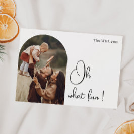 Cartão De Festividades Modern Boho Arch Oh Que Foto Divertida