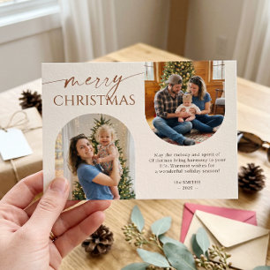 Cartão De Festividades Modern Boho Feliz Natal 2 Foto