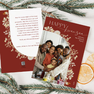 Cartão De Festividades Modern Boho Floral Happy Kwanzaa 1 Foto