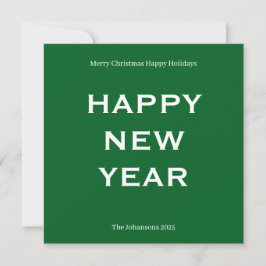 Cartão De Festividades Modern Bold Holiday Card | Custom Text Minimalist 