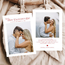 Cartão De Festividades Modern Chic Couples Photo Happy Valentines Day