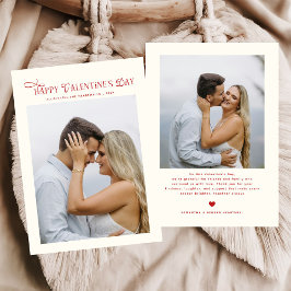 Cartão De Festividades Modern Chic Couples Photo Happy Valentines Day