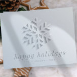 Cartão De Festividades Modern Chic Elegant Snowflake<br><div class="desc">Design is composed of modern and chic snow flake

Available here:
http://www.zazzle.com/store/selectpartysupplies</div>